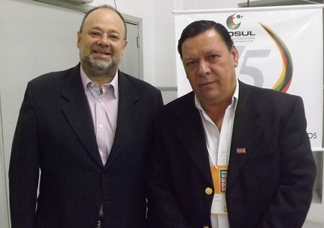 O Presidente da Confederação Nacional dos Trabalhadores na Agricultura (CONTAG), Alberto Broch, e o José Providel.